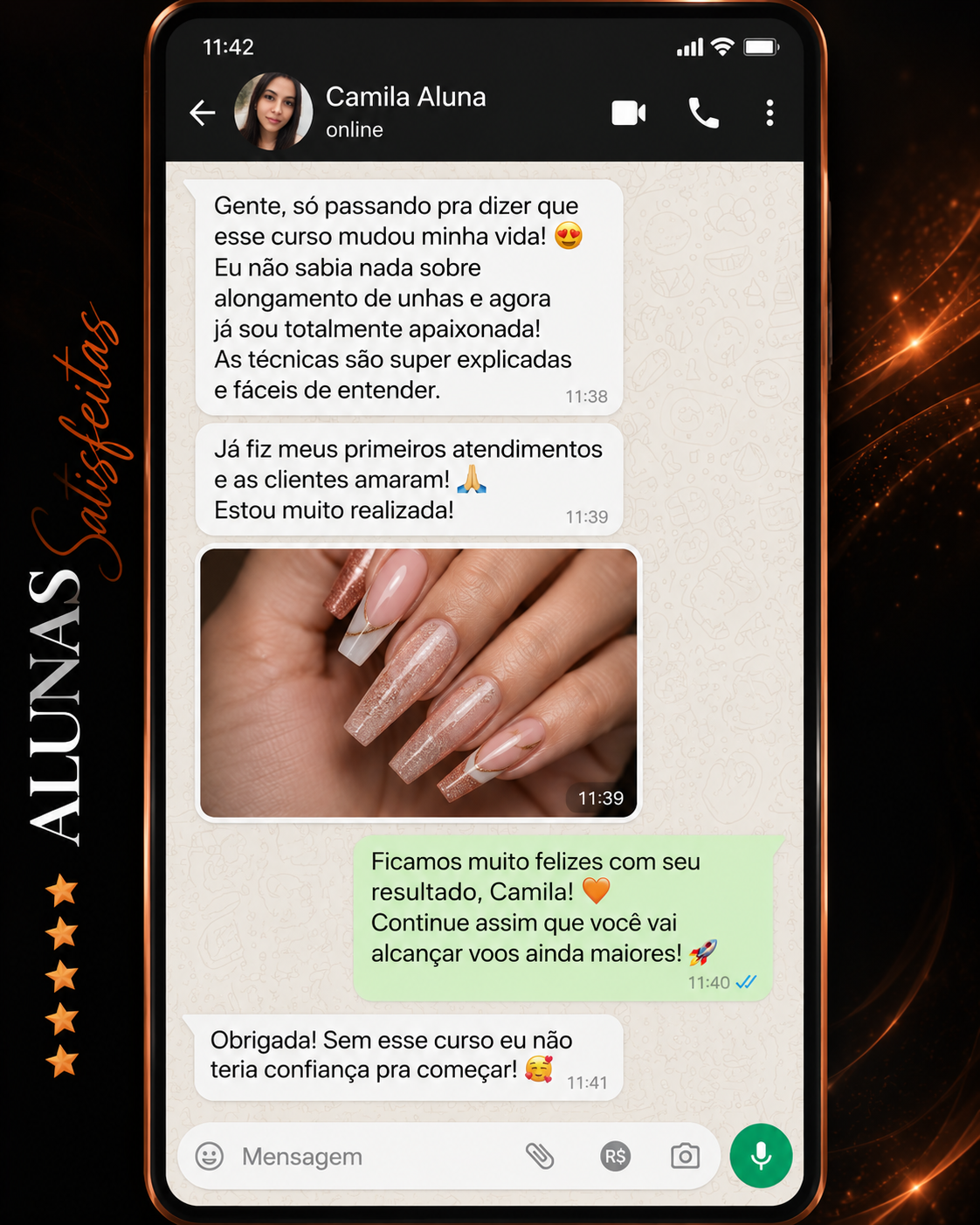 Depoimento 2 de aluna satisfeita