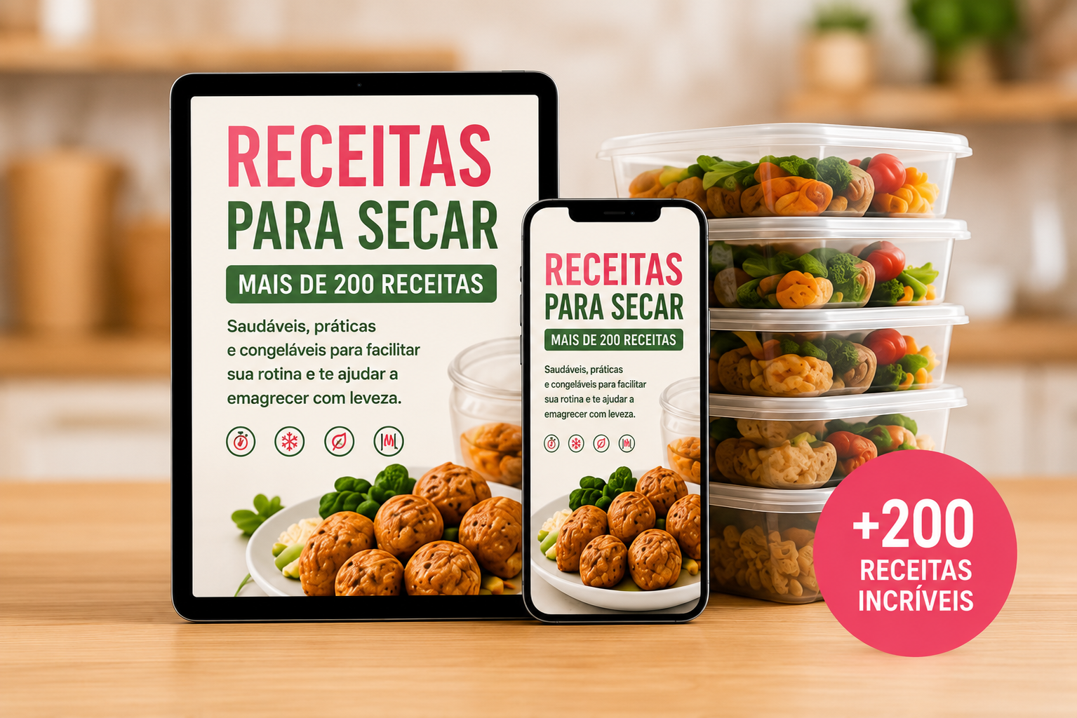 Mockup principal do Receitas Para Secar